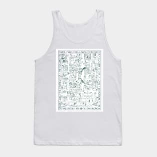 WAYNE University map DETROIT MICHIGAN dorm decor graduate Tank Top